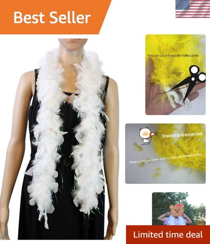 Elegant 4ft white feather boa - elegant,